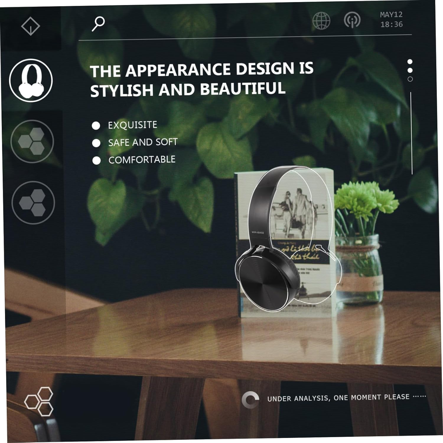 KOMBIUDA Wired Noise Reduction Head-Mounted Headset Microphone Portable Headphone for Computer and Laptop Black Wired Stereo Earphone for Gaming and Work