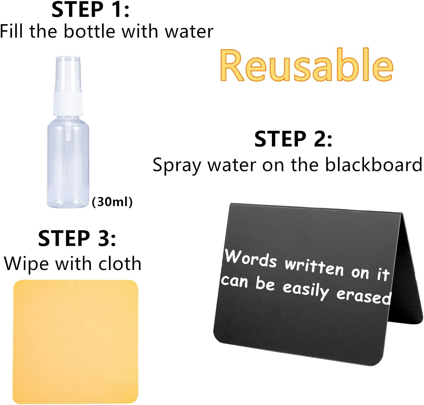 20PCS Mini Chalkboard Signs for Food, Reusable and Reserved Table Signs, Food Labels for Party Buffet, Easy to Write and Wipe Out, Catering Supplies Buffet Display, Place Cards image number 5