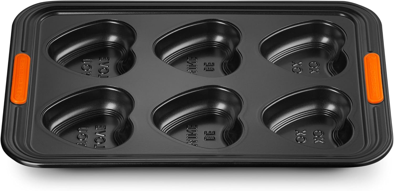 Le Creuset Non Stick Bakeware 6 Cup Conversation Heart Tray image number 1