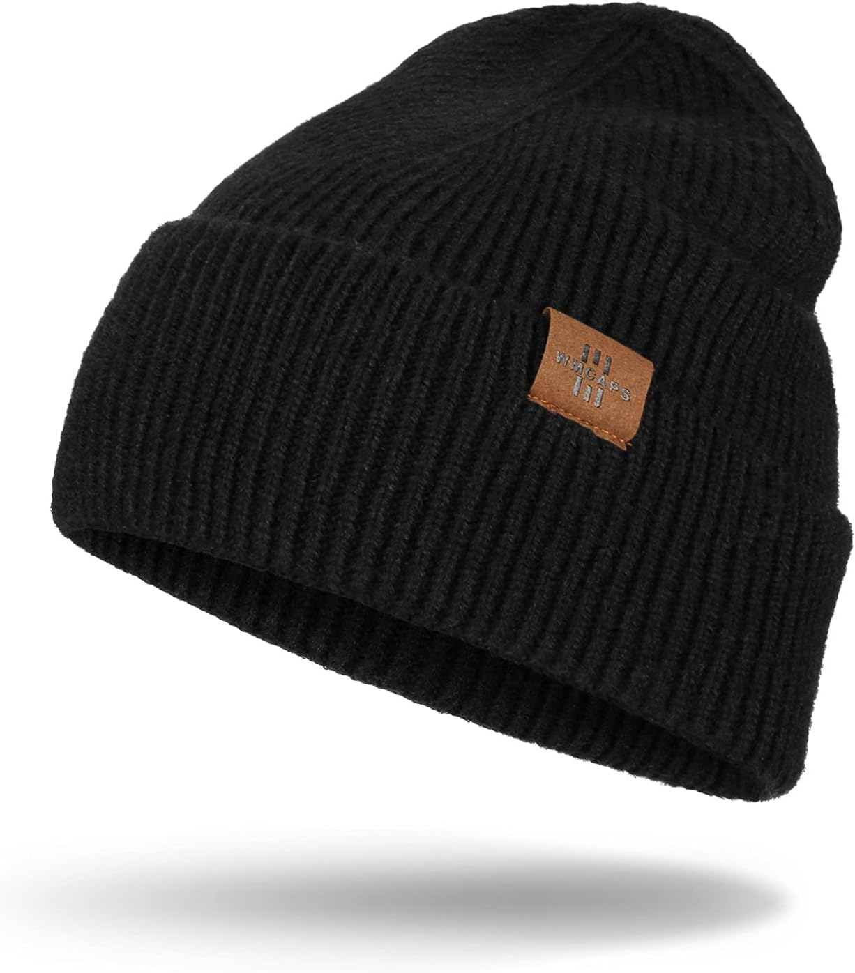 Knit Beanie for Men, Stretchy Soft Warm Daily Cuffed Winter Hats, Unisex Comfortable Wooly Beanie Gifts for Men/Him/Dad