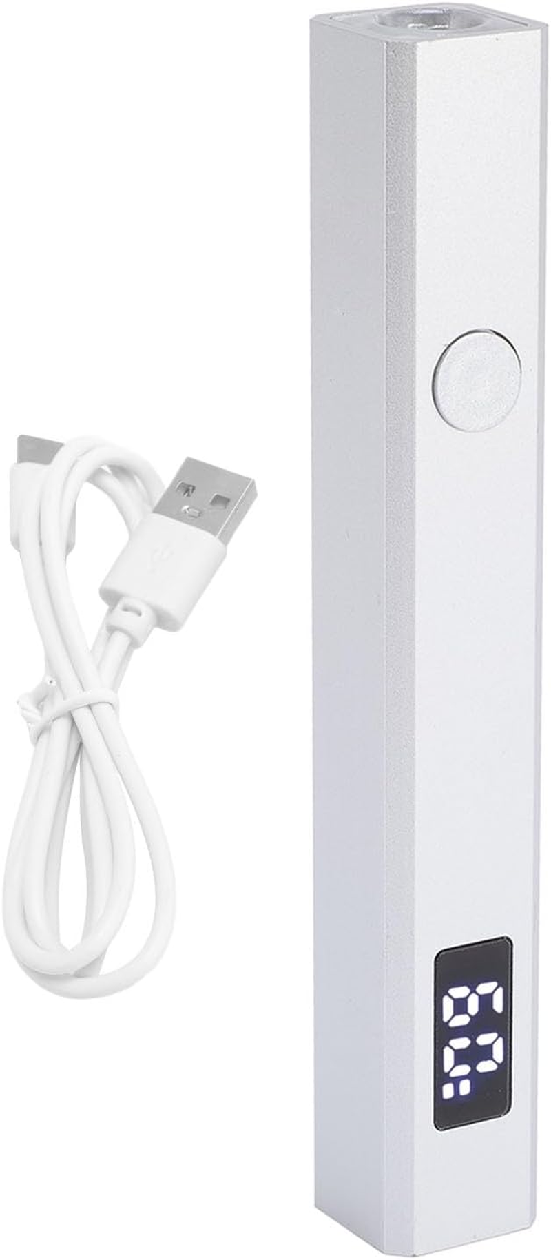 Handheld Nail Lamp, 3W USB Rechargeable Fast Drying Portable Miniature Nail Dryer Flash Lamp for Rhinestone Glue, Light for Gel, Art Tools for Home DIY Manicure image number 2