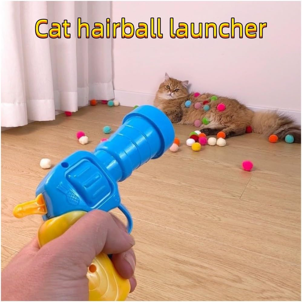 DACUAN Cat Toy Ball Set, Silent Plush Elastic Cat Ball Toy,Interactive Cat Toys for Indoor Cats Kitten Toys.