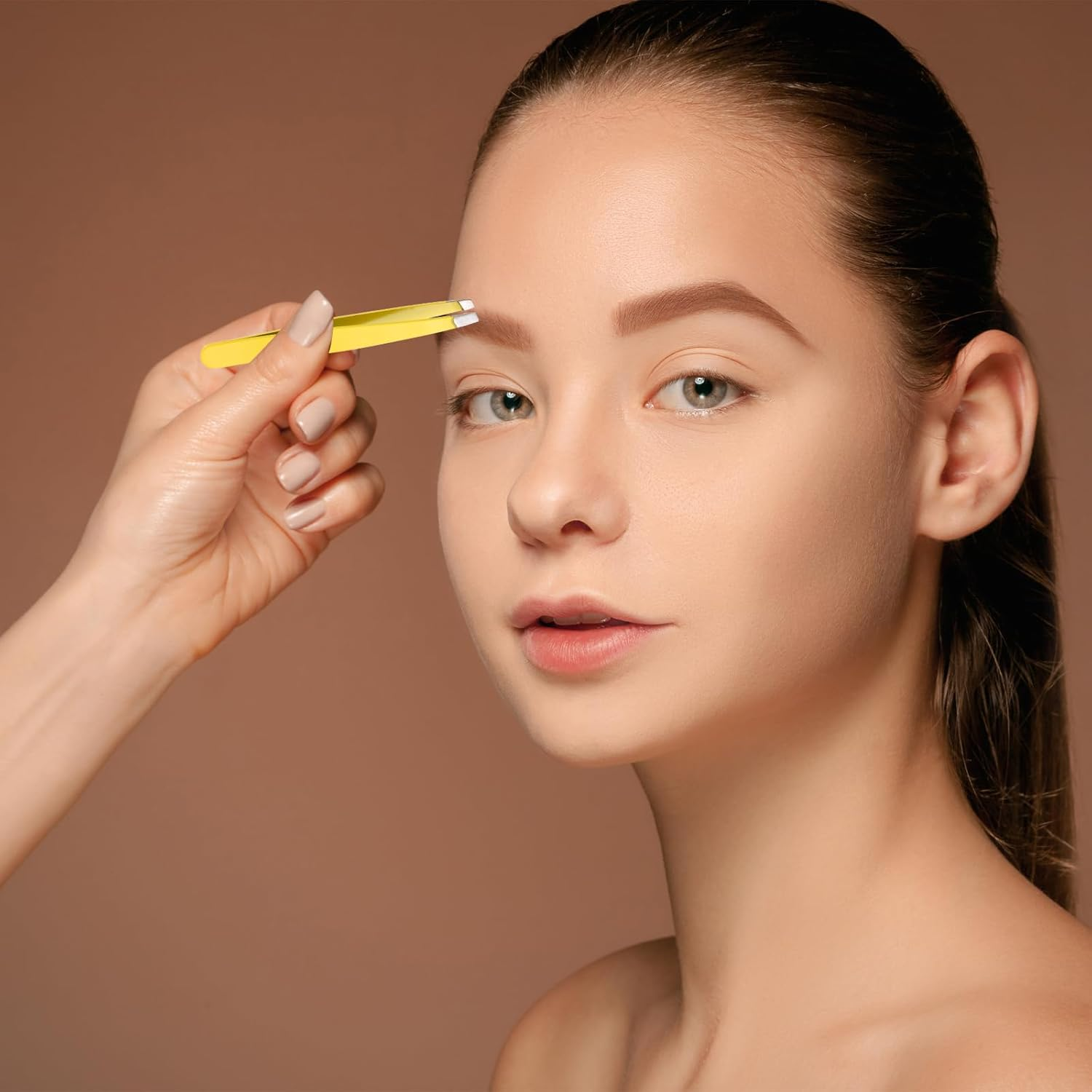 Qianyu Mini Portable Eyebrow Tweezers Set Professional Stainless Steel Outdoor Travel Tweezers Slant Tip and Pointed Precision Eyebrows Tweezers Very Precision for Facial Hair Removal image number 2