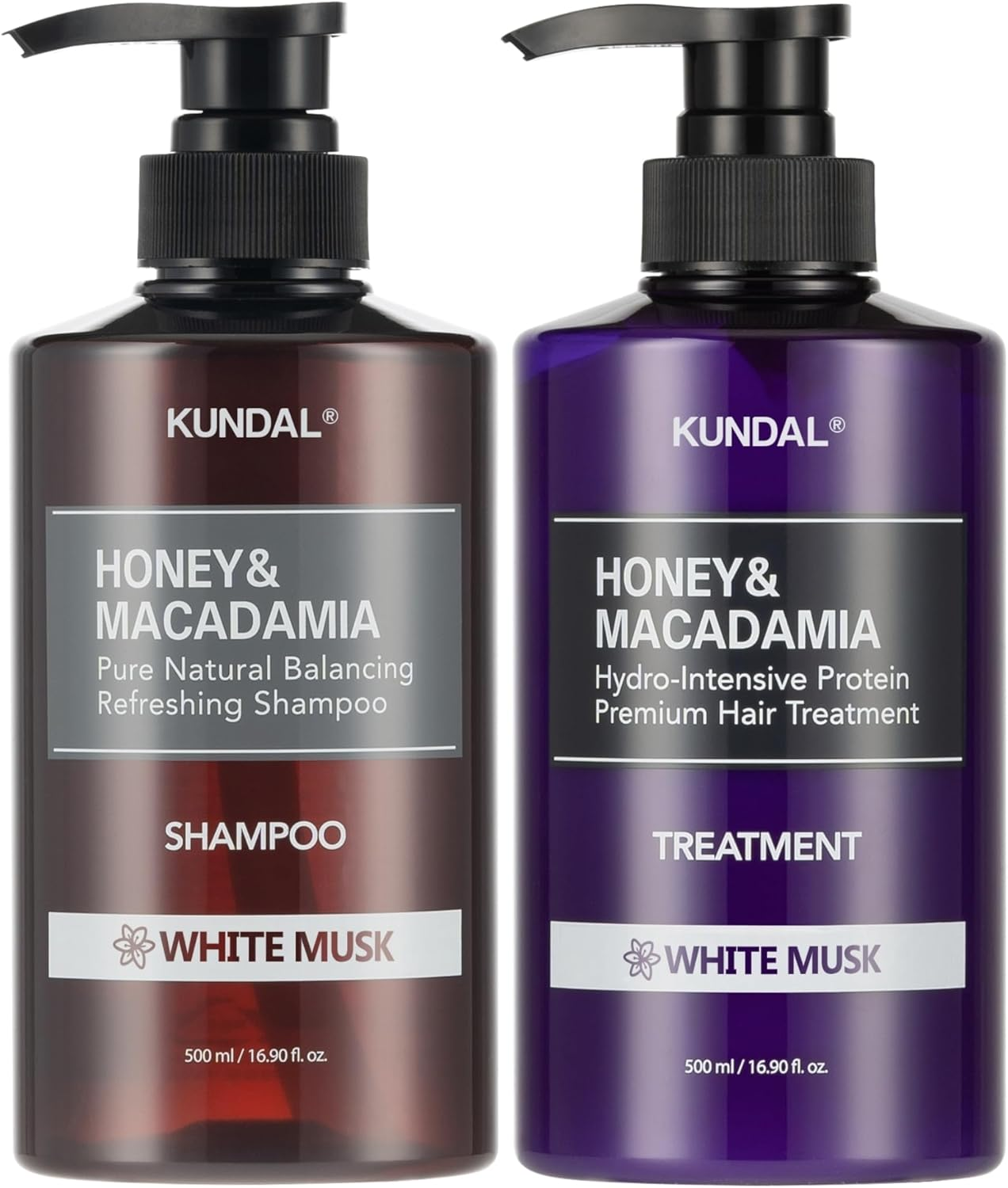 KUNDAL Natural Shampoo and Conditioner Set [White Musk] 16.9Fl Oz (Pack of 2) image number 3