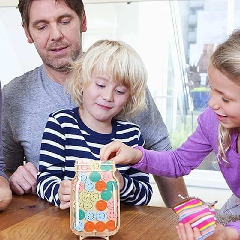 Smiley Face Stars Reward Jar,25Pcs Smiley Face Class Incentive Jar Bulletin Board Training Reward Jar,Smiley Face Reward Jar Positive Behavior Jar,Smiley Face Positive Behavior Reward Behavior Jar image number 3