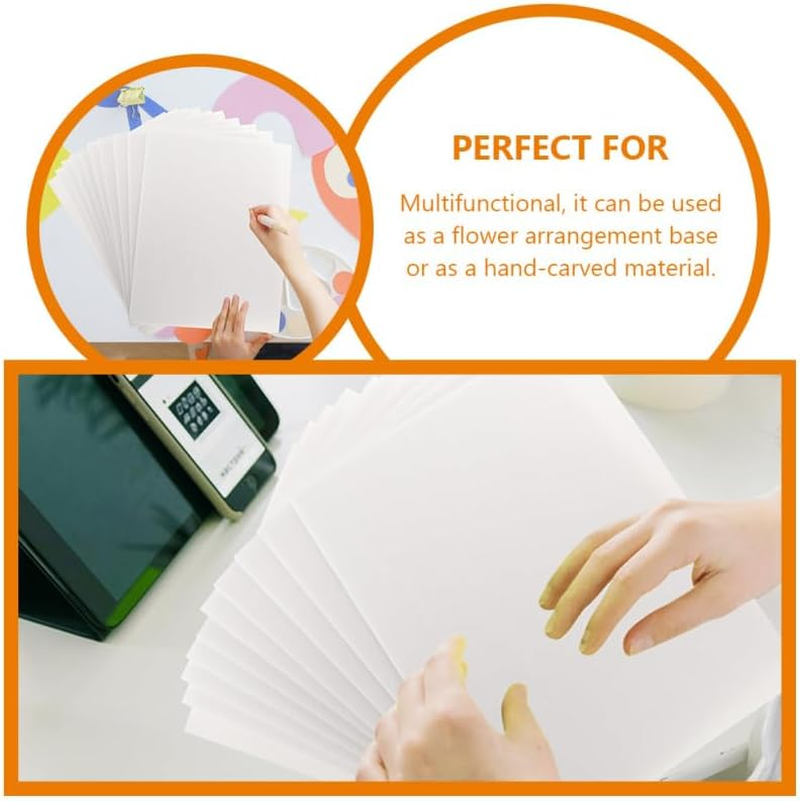 Tofficu 10Pcs Large Foam Boards, A4 Poster Board, DIY Project Display Sheets for Advertisement Crafts Core Blank Thick（White） image number 1