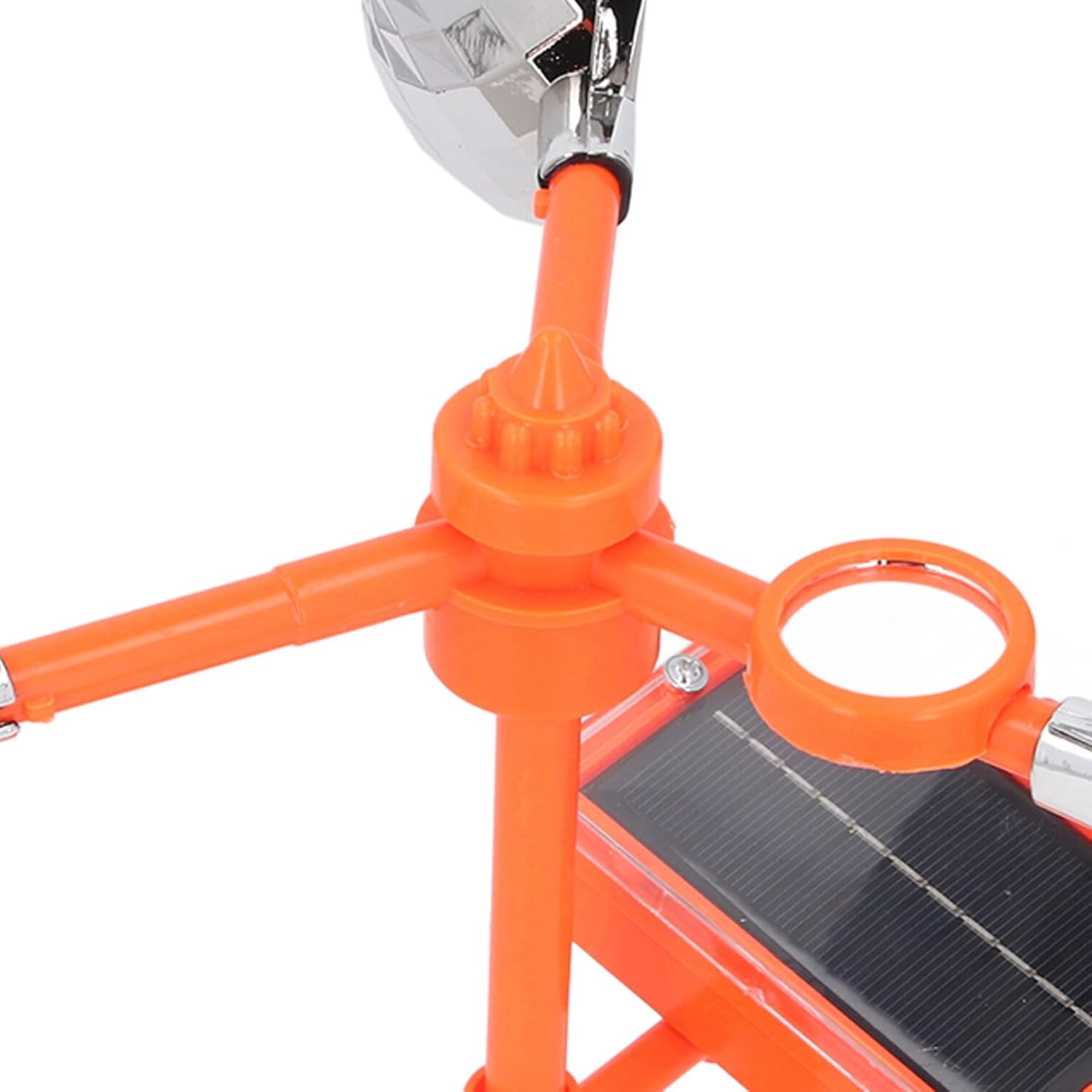 Solar-Powered Voice Bird Deterrent Device with 3 Pieces 360&deg; Wide-Range Reflective Rotating Prisms Cups, 2-In-1 Audio Signals to Scare Birds + Wind-Powered Rotation Mirrors for Outdoor Garden Yard image number 6