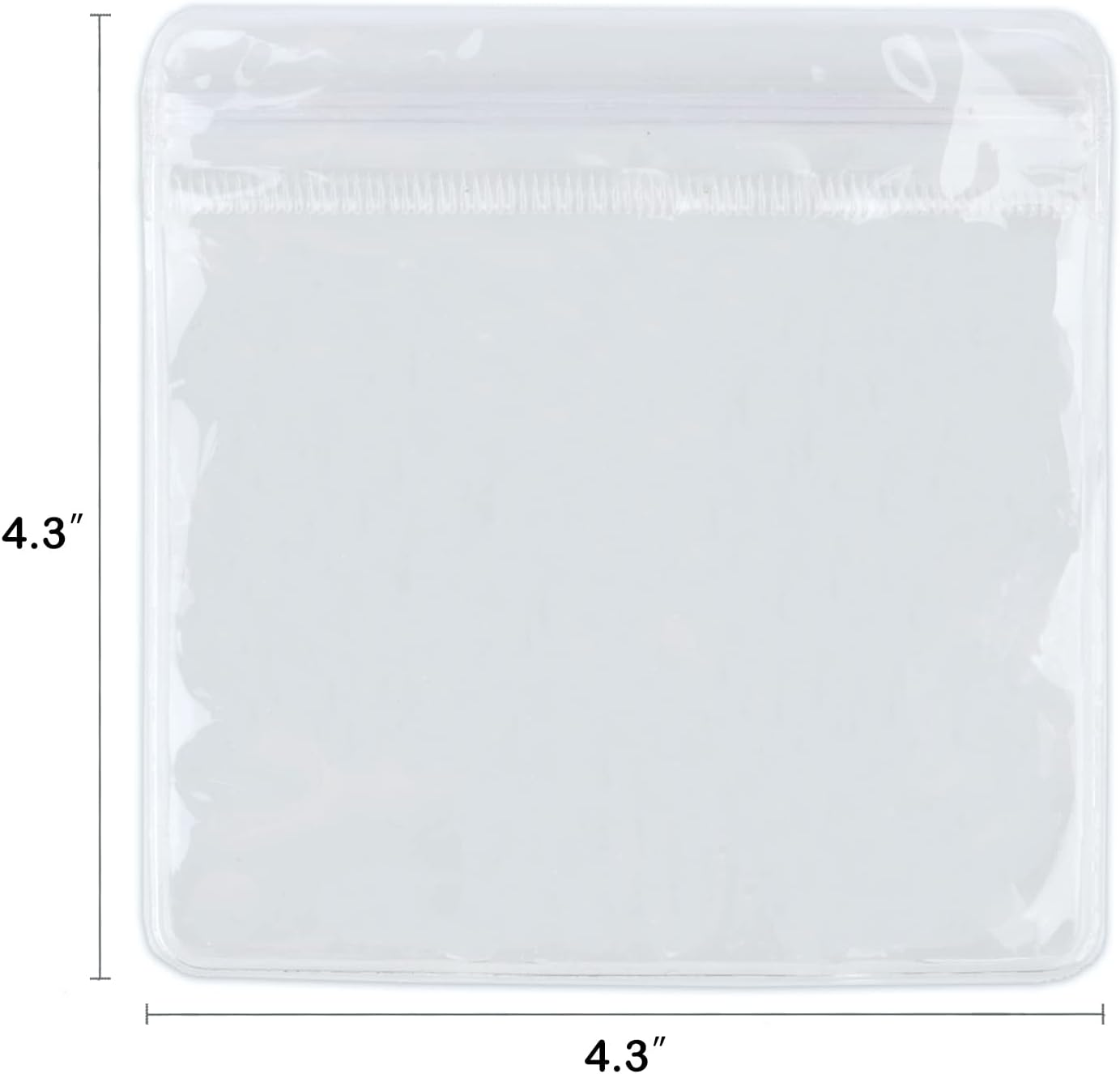 WEDDINGHELPER Jewelry Bags Small Self-Sealing Plastic Zip Clear Bags PVC Transparent Lock Bag for Storing Bracelets Rings Earrings Ziplock Pouch (4.3 X 4.3Inch(100Pcs) image number 1