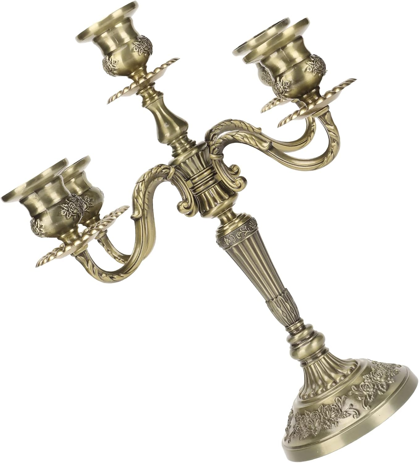 5 Arm Candelabra, Multi-Purpose Antirust Scratch Resistant Metal Candelabra for Party image number 3