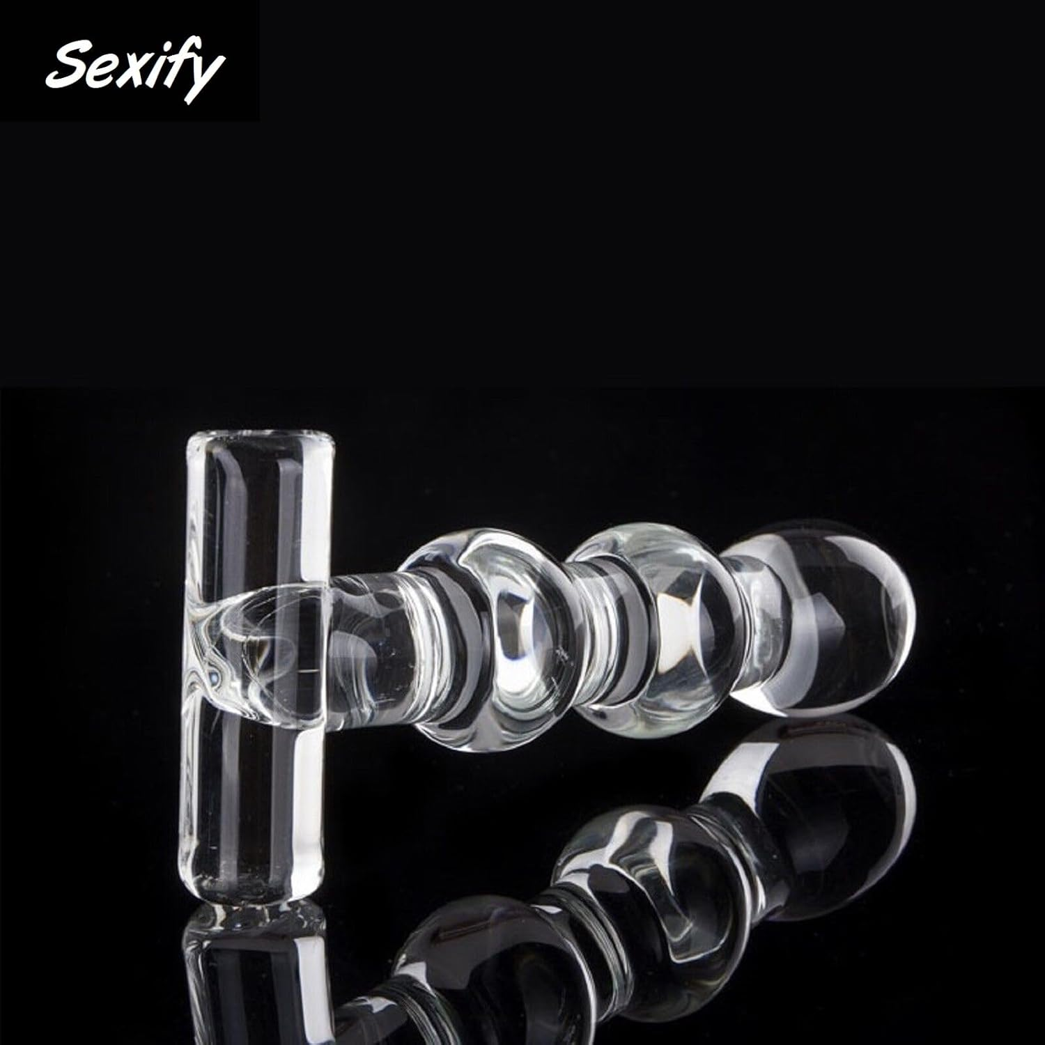 Glass Dildo Crystal Anal Plug Beads G-Spot Pleasure Wand Dong Stimulation Thruster Clear Butt Plug Temperature Play & Sensual Massage Men, Women and Couples Adult Sex Toy image number 1