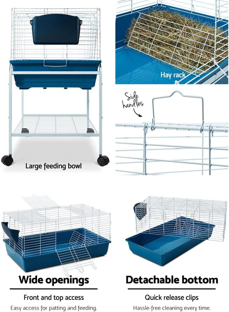 Rabbit Cage Hutch 106Cm Indoor Enclosure Carrier Pet Home Small Animal House image number 6