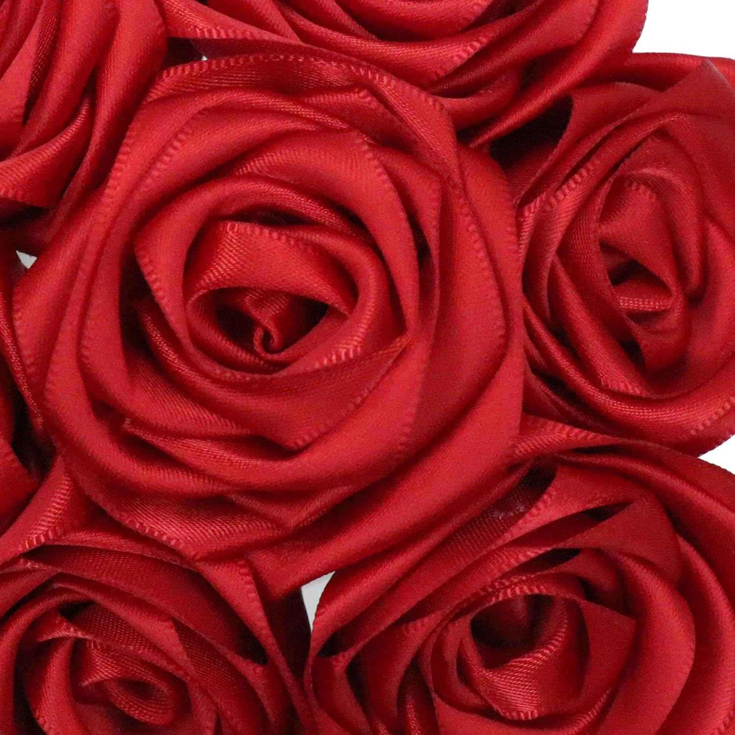 Red Ribbon 1-1/2 Inch 50 Yards Satin Ribbon Polyester Fabric Single Sided Ribbon for Gift Wrapping, Flower Bouquet, Handmade Eternal Flower, Wedding Party Decoration - Black image number 2