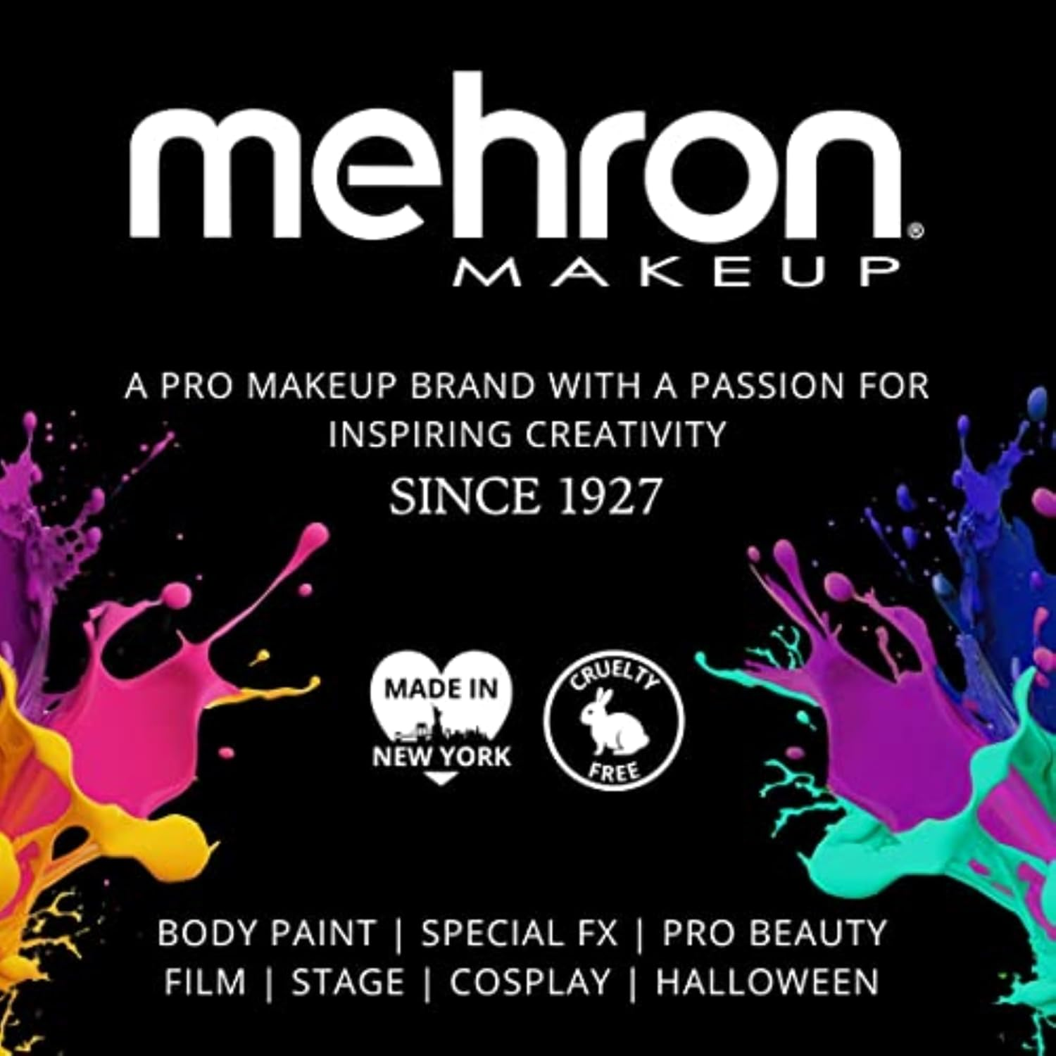 Mehron Makeup Liquid Face and Body Paint (1 Oz) (BLACK) - Black image number 3