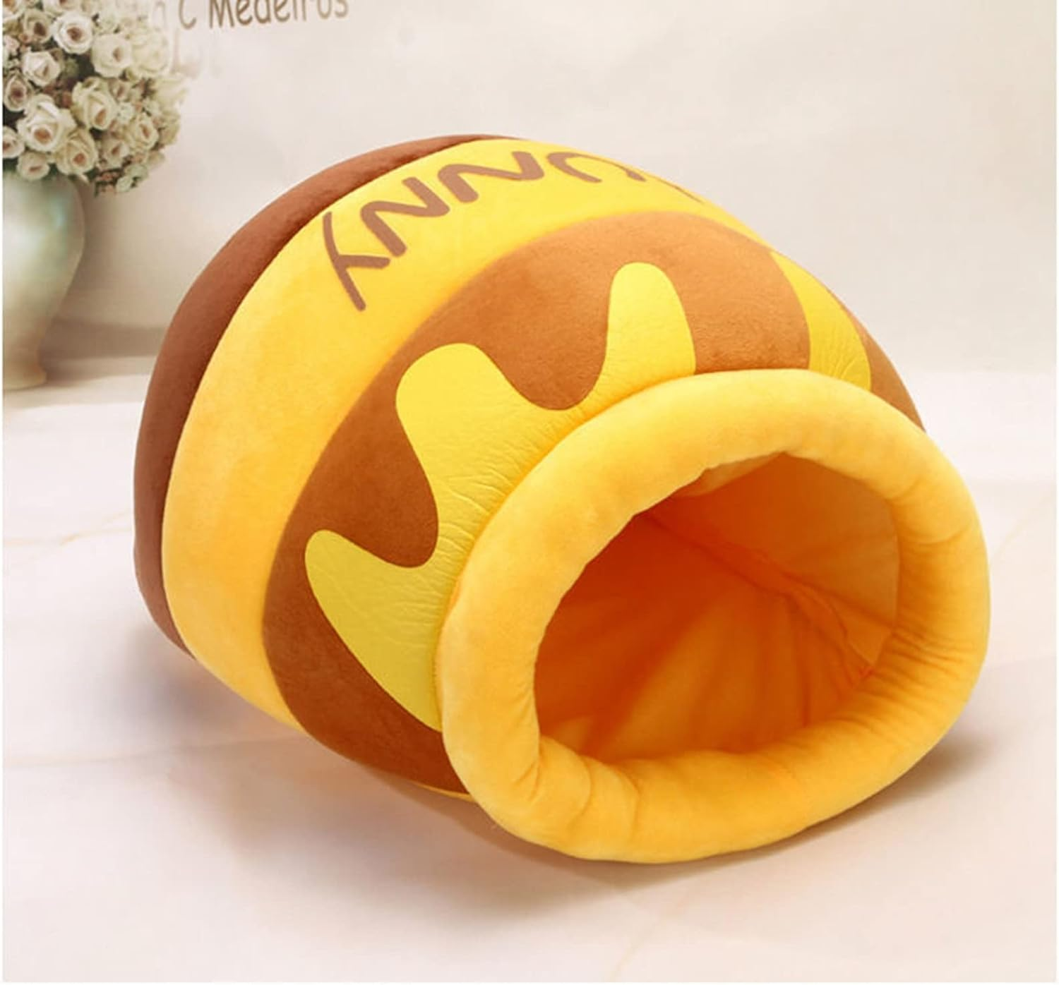 Cat Beds for Indoor Cat Bed, Cute Cave Bed, Warm Soft Removable Cushion Honey Pot Shape Cute Pet Bed House for Indoor Kittens and Puppy Small Dog image number 6