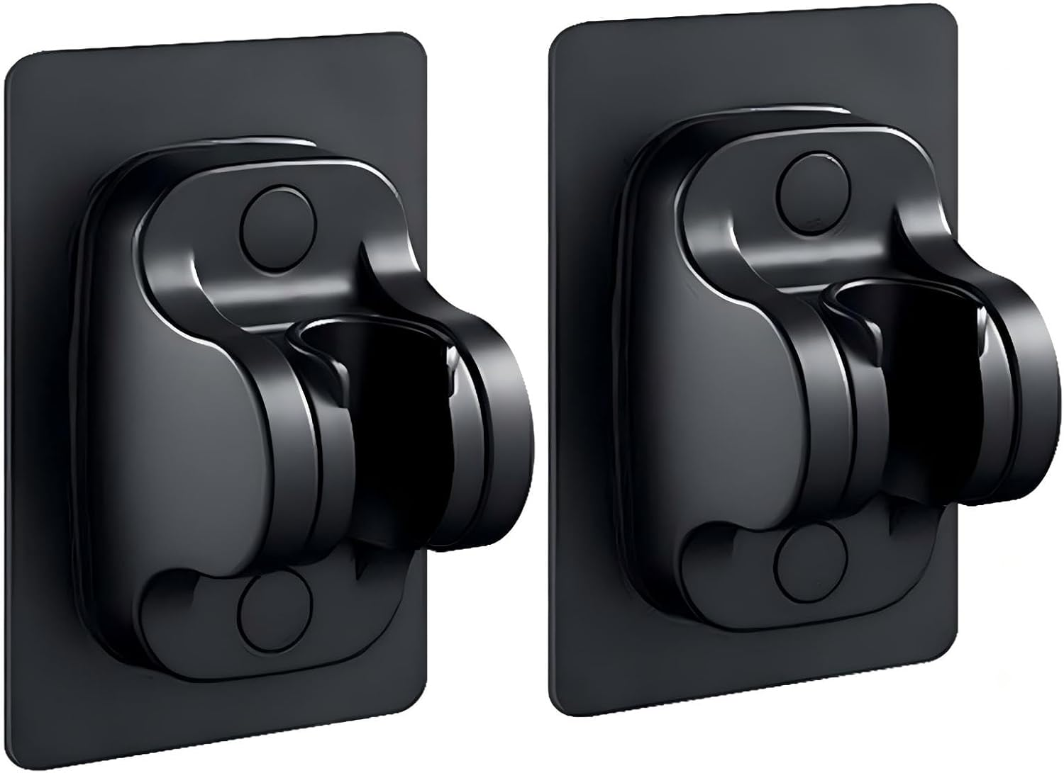 DASITON Large Wall Mount Strong Adhesive Waterproof Handheld Shower Holder,Shower Head Holder,For Rv Shower Kids Shower Bathroom Shower(Silver 2P)