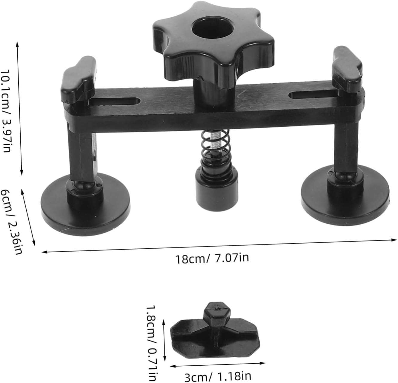 Cabilock Car Dent Removal Kit with Suction Pad and 18 Adhesive Tabs Black Paintless Dent Puller Tool Set Hail Damage Repair Equipment for Automotive Body and Bumpers image number 5