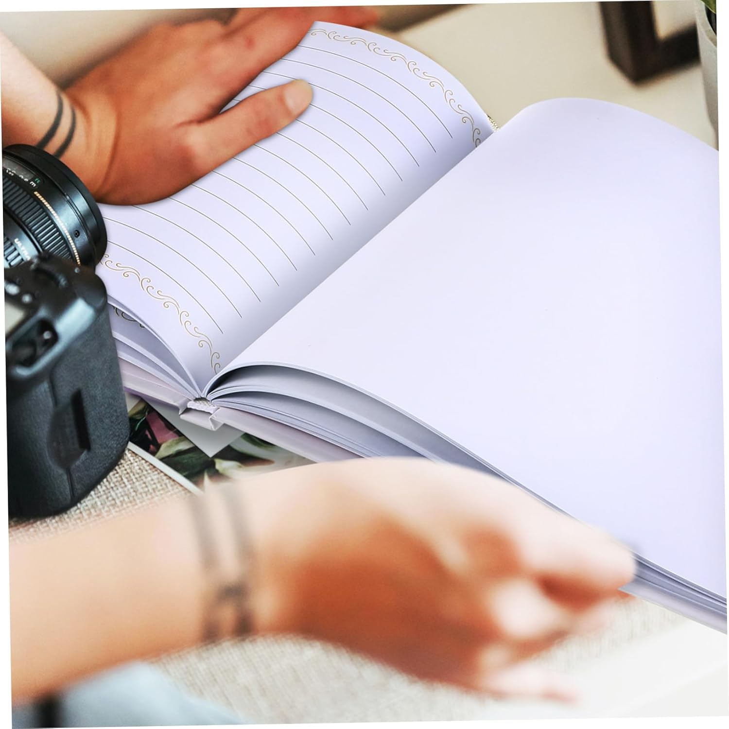 Cabilock Elegant Guest Book Photo Album for Weddings Birthdays and Home Parties Ample Pages for Messages Sturdy Construction Versatile Design for Cherished Memories image number 6