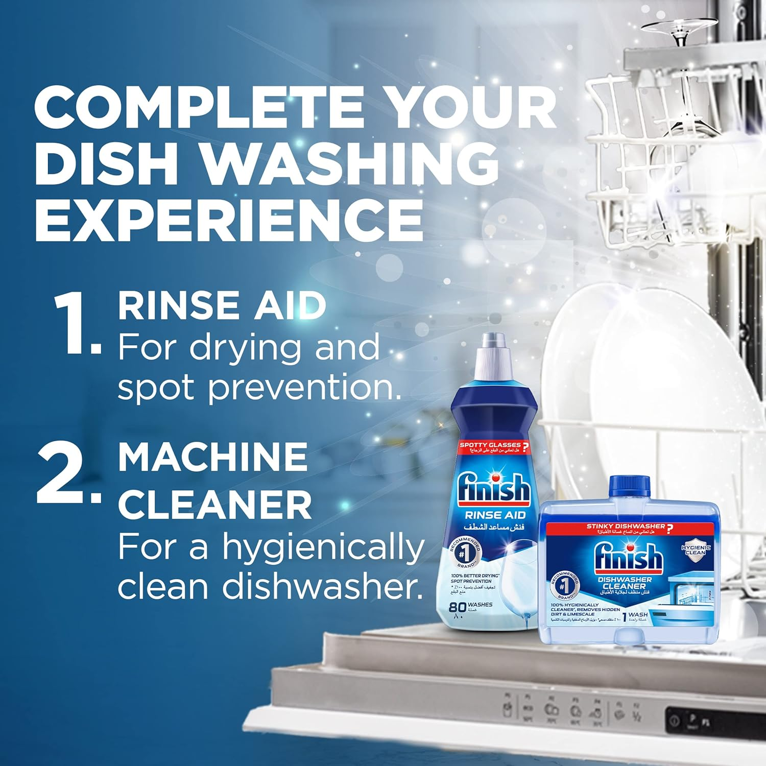 Finish Rinse Aid, 400Ml, Regular, Shinier and Drier Dishes image number 2