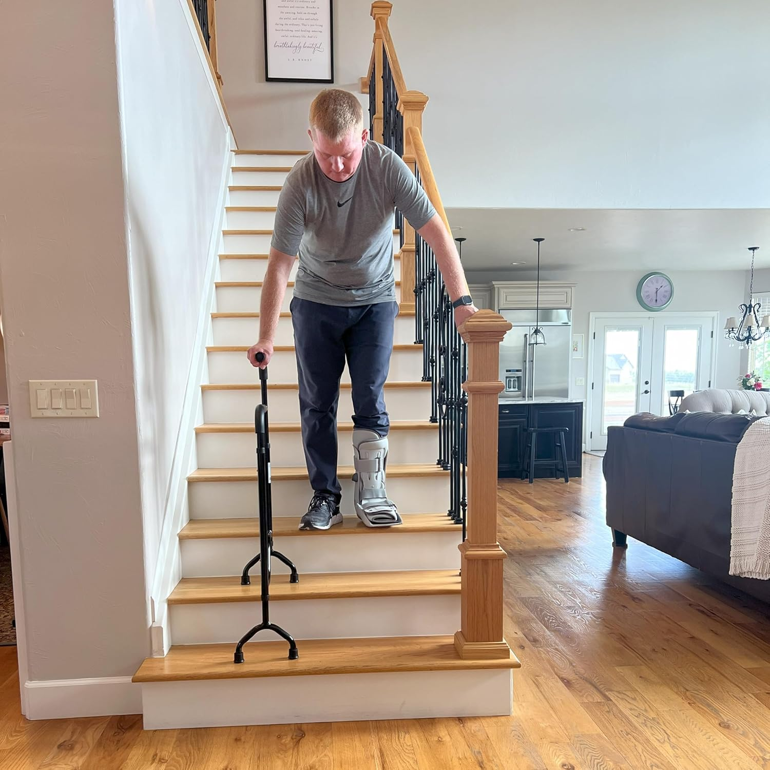 New Stair Climbing Assist Cane Lets You Walk up and down Stairs Easily with Less Pain. Perfect Step Helper for Those with Sore HIPS and Knees image number 4