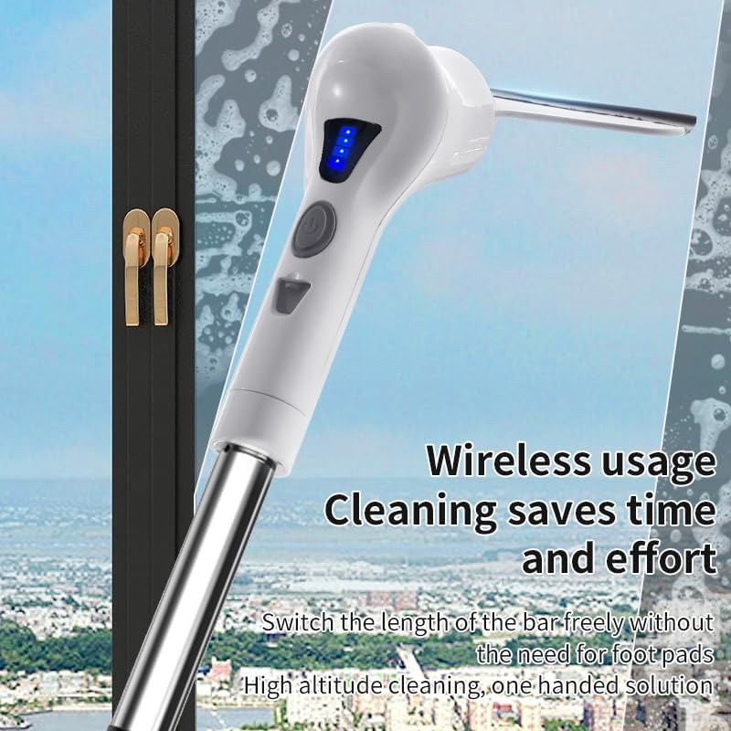 Electric Rotary Cleaning Brush - Household Cordless Cleaning Brush -IPX7 Waterproof ， with 8 Brush Heads, and 2 Rotating Speeds - Suitable for Bathroom, Shower, Bathtub, Glass and Car image number 2