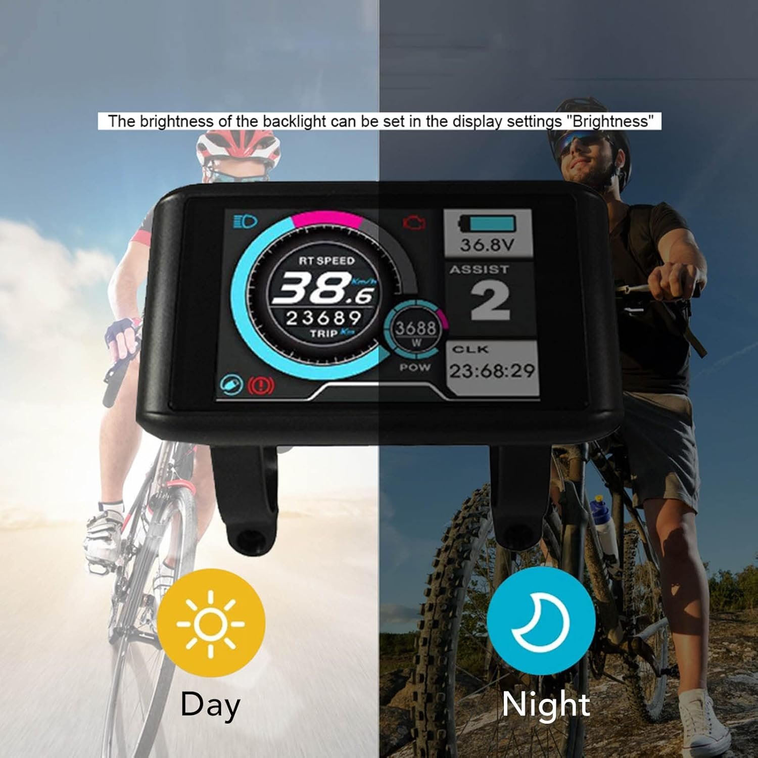 Electric Bike Panel, UKC1 Color ABS Material LCD Display with Water Proof Connector, Suitable for Electric Bike Scooter image number 5