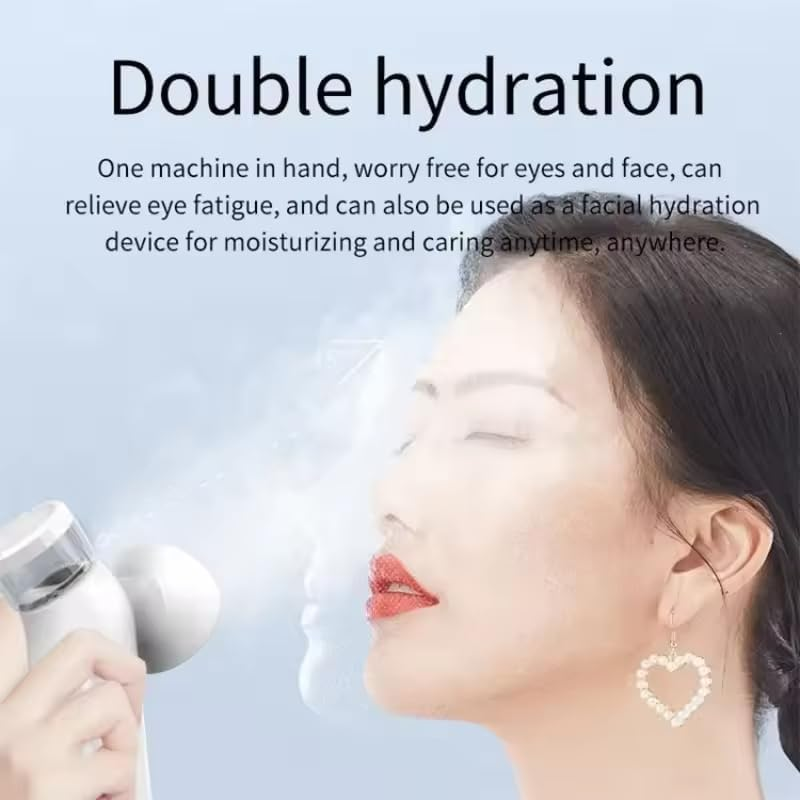 Eye Steamer for Dry Eye, Upgraded Eye Relief Steam Therapy, Heated Nano Eye Mist Steam Sprayer for Relief Dry Eye and Face, Rechargeable Eye Mist Steamer for Moisturizing & Cleaning image number 1
