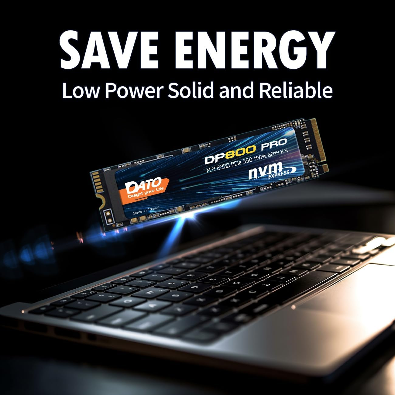 DATO M.2 2280 SSD 512GB, Pcie Gen4 X4 Nvme SSD Internal Solid State Drive for Gaming and Creators, Compatible with Desktop and Laptop, up to 5100/4600 Mb/S - DP800 Pro image number 6