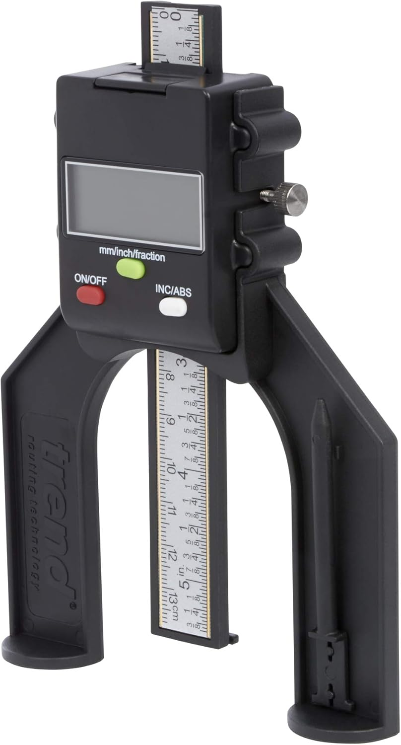 Trend Digital Depth Gauge, 60Mm Jaw Opening, Precision Rebate & Groove Setting, GAUGE/D60, Black image number 4