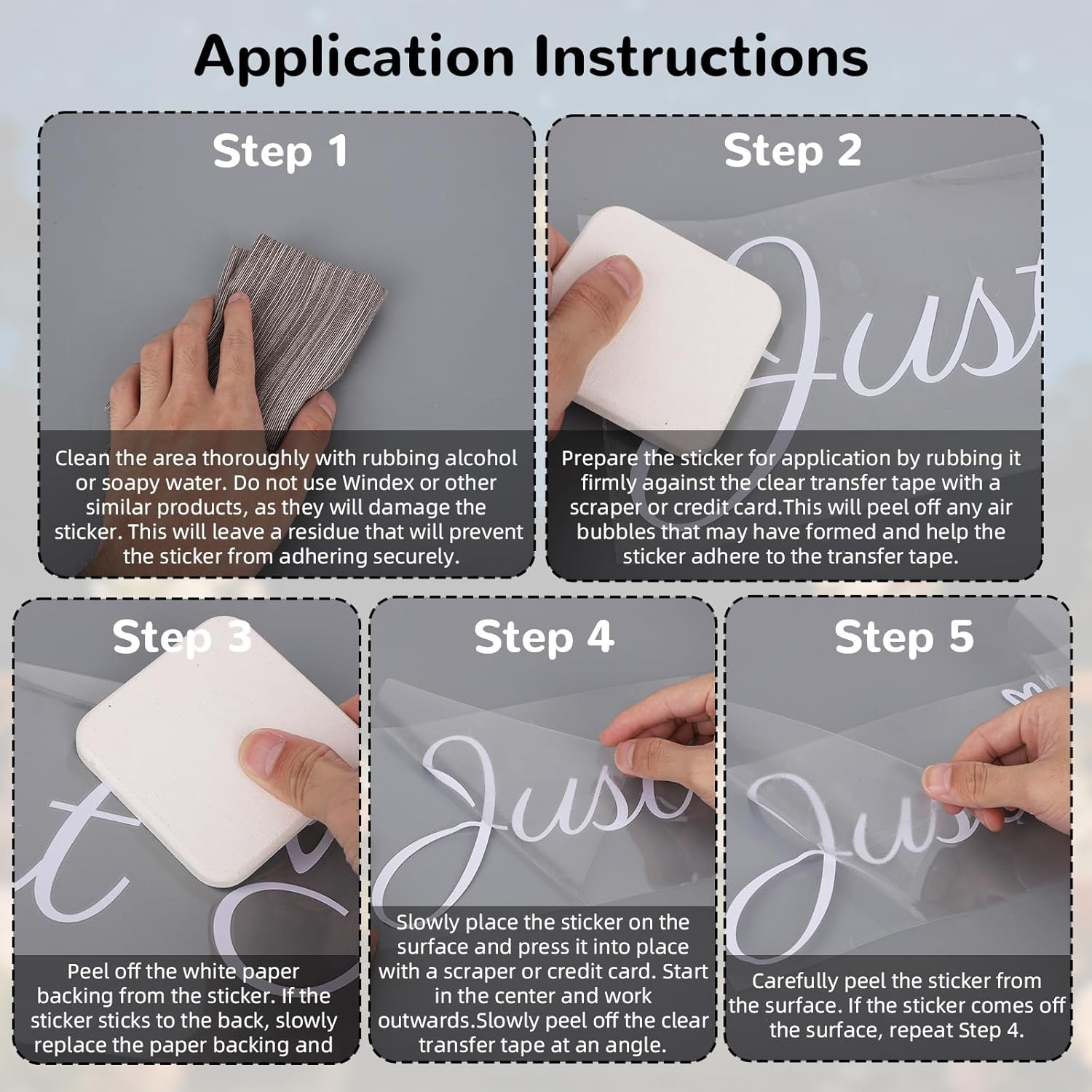 Just Married Car Sticker, Vinyl PVC White Wedding Bumper Sticker Graceful Wedding Car Decorations for Bride & Groom Vehicle image number 6