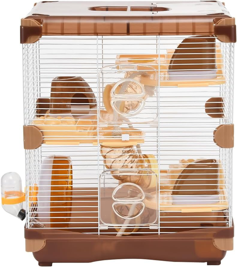 YIBOPET Hamster Cage Small Animal Cage 3 Layers Cage Size：14.17"(W) X10.63(L) X16.73 (H) Suitable for Hamsters up to 3.5 Inch in Length image number 5