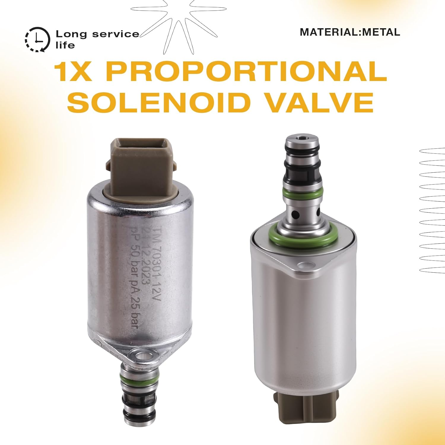 TM70301 Hydraulic Pump 12V Crane Pilot Valve Proportional Solenoid Valve Excavator Accessories image number 2