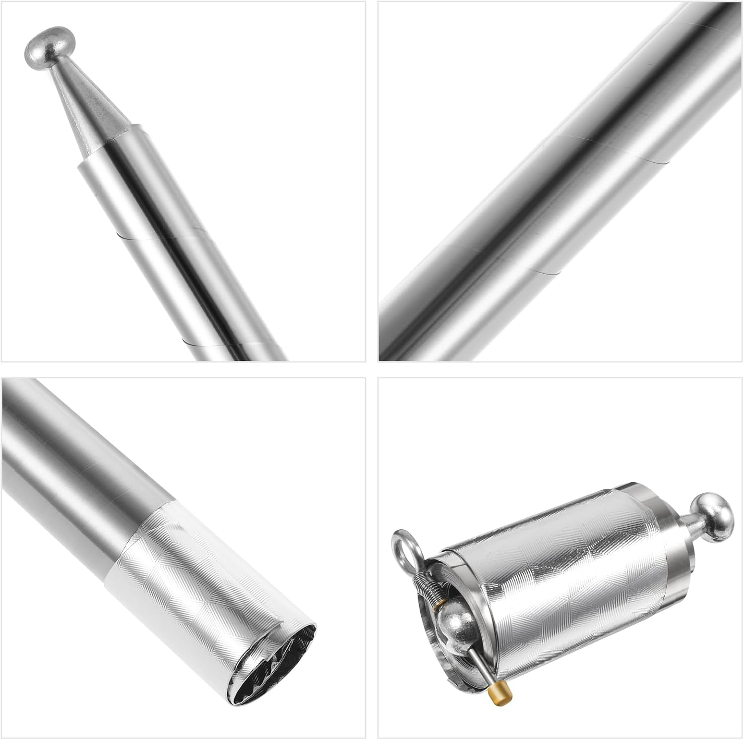 Healifty 2Pcs Metal Appearing Cane Magician Wand Retractable Collapsible for Professional Magician Stage Close- up Magician Tricks Accessories image number 2