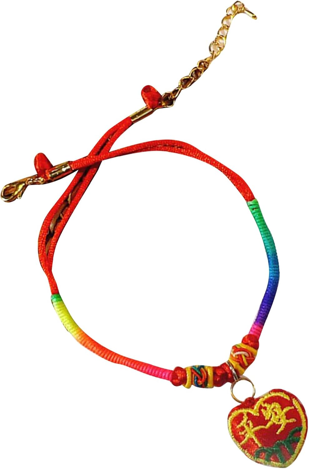 Cat Embroidery Collar, Adjustable Colorful Durable Kitten Collar, Comfortable Adjustable Cute Collar Pet Collar Gift Pets Necklace for Dogs and Cats image number 4