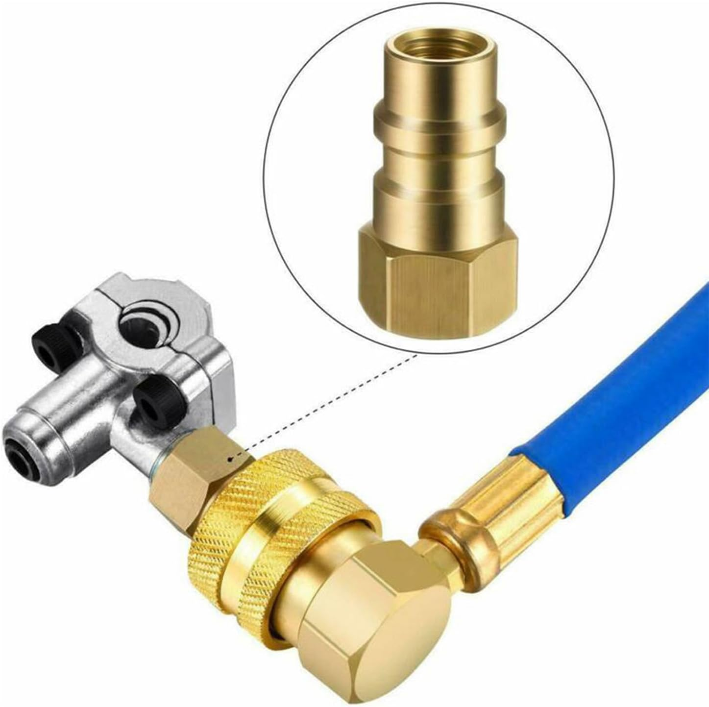 R134A Refrigerant Recharge Kit - AC Refill Kit, Car Air Cooling | Precision Valve Adapter Set, Durable Replenishment System Provides Optimal Cooling Efficiency for Automobiles, Home Appliances image number 3