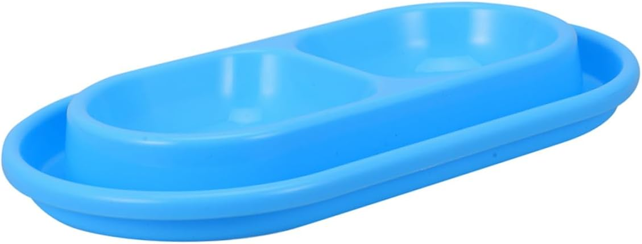 VANZACK PET Feeding Bowls Double Ant-Proof Cat Dog Water Dish Outdoor Dual Compartment Feeder Grey for Small Dogs