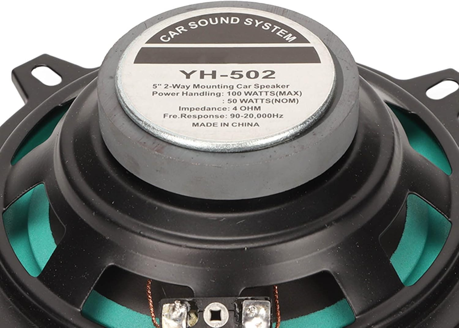 100W Mid Range High Sensitivity 5 Inch 2 Way Coaxial Car Sound Speaker, Stereo, High Power, Unique Design, Compatible with All Car Sound Systems image number 2