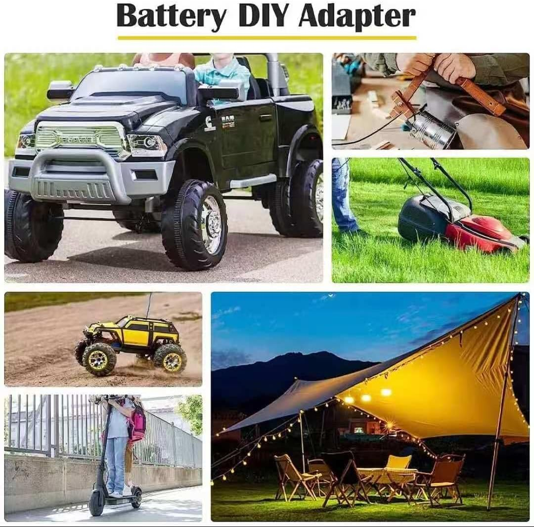 Power Wheels Adapter for Dewalt 20V MAX Battery with Switch & Fuse Protection 12AWG Wire, Inline Fuse Holder, 3&times;30A Fuses, Wire Connector Power for DIY RC Cars, Trucks and Toys DW image number 4