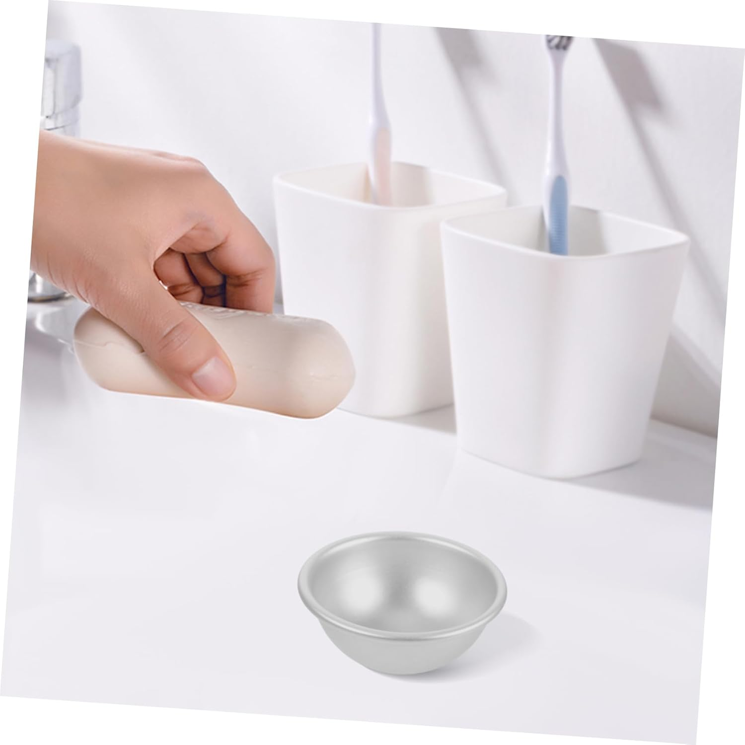 STOBOK 12Pcs Bath Salt Molds Hemispherical Aluminum Molds for Making Handmade Bath Salts image number 6