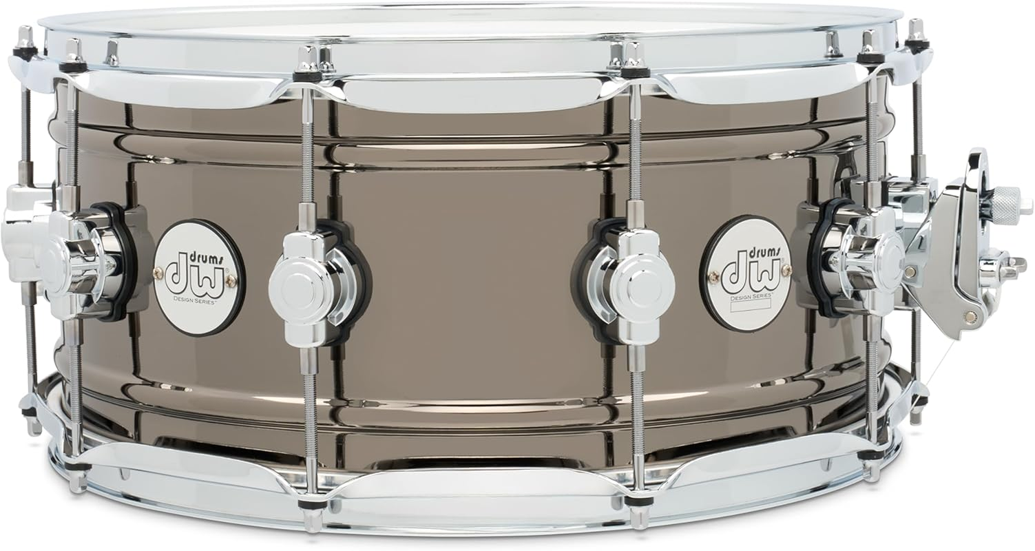 DW Design Series Black Nickel over Brass Snare Drum 14X6.5 Inch image number 1