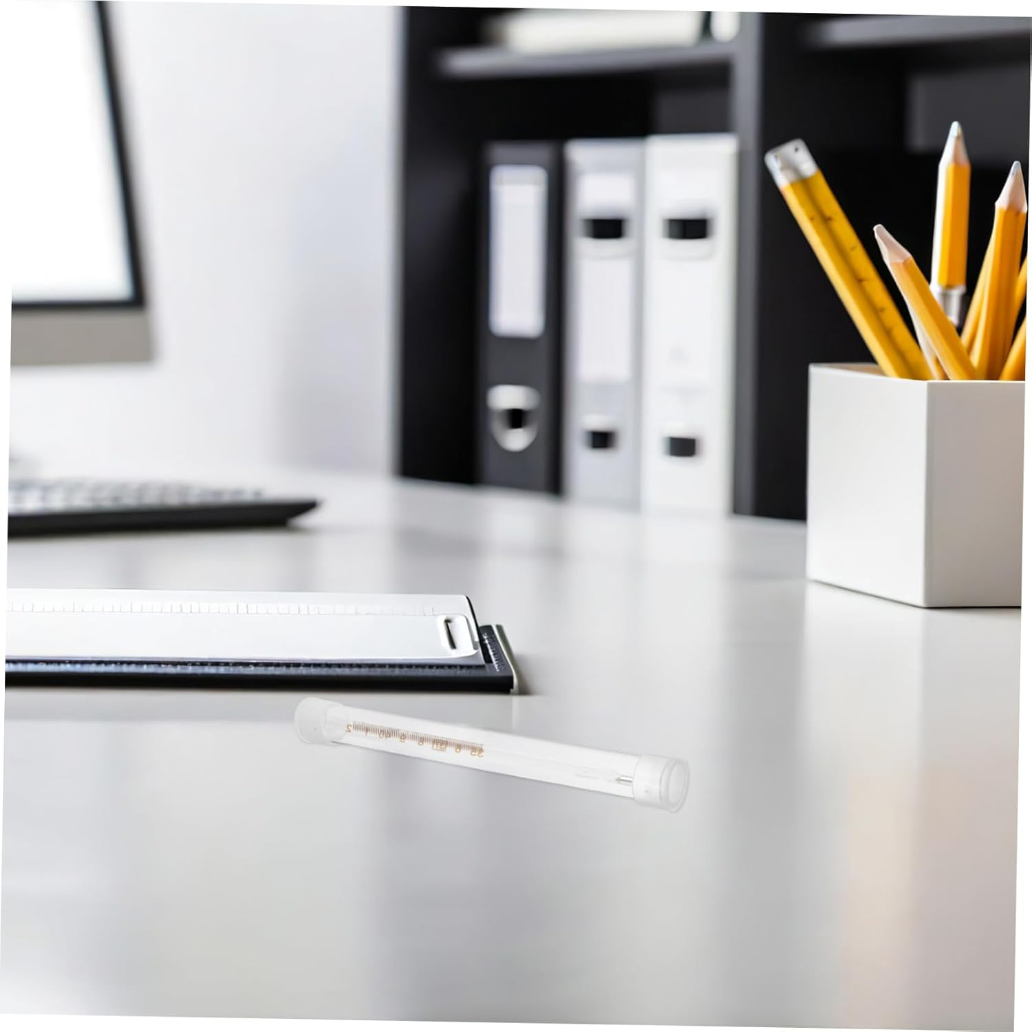 10Pcs Protective Case Transparent Plastic Tube Shockproof Organizer for Travel Home Office Use image number 3