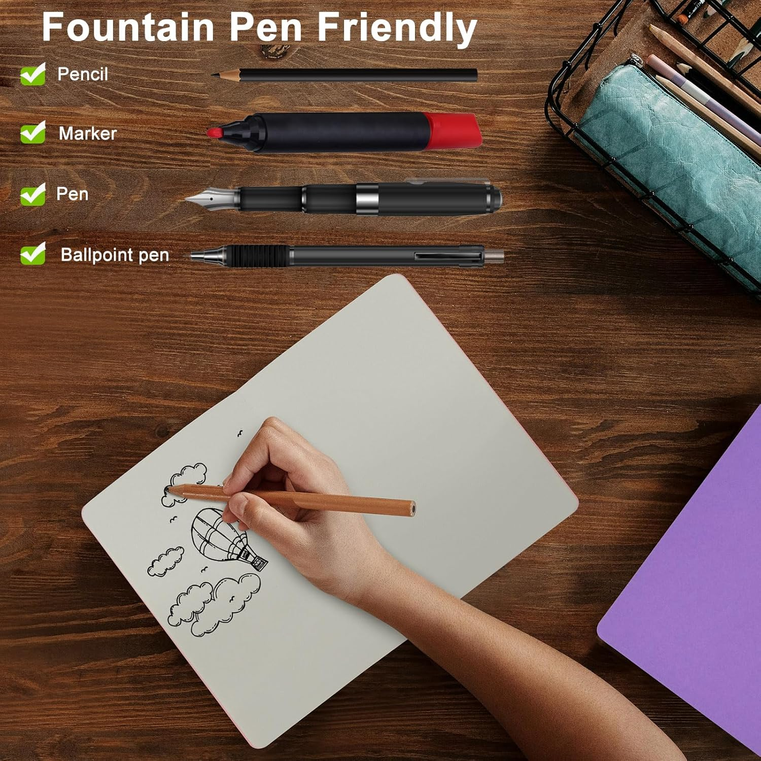 ZCZN 12 Pack A5 Notebook, Blank Notebooks Bulk for Sketching Drawing, Writing, Doodling, 60 Pages/30 Sheets image number 6