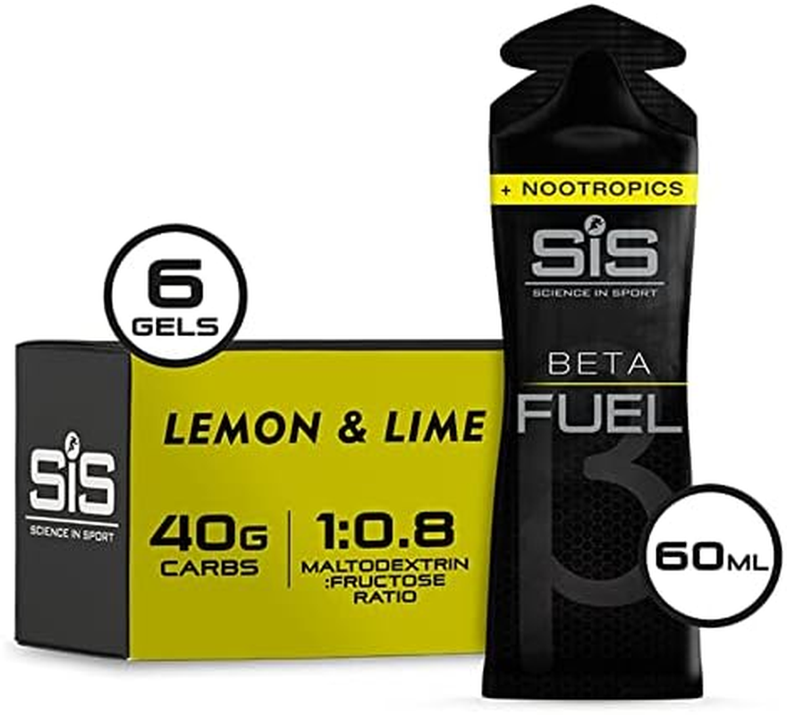 Science in Sport BETA Fuel Gels Dual Source Energy Gel, Lemon and Lime Flavour, 40G of Carbs per Pack, 60 Ml Pack (6 Pack) image number 5