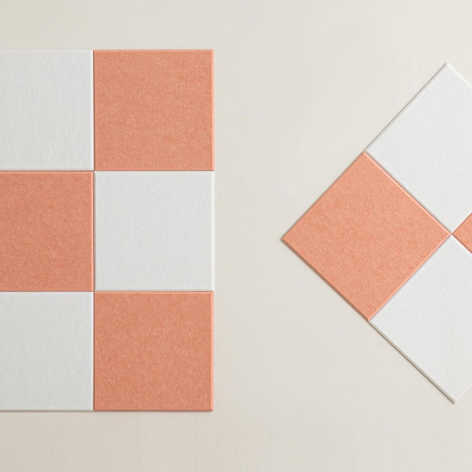 Homodoskey Large Cork Board Alternative - 12 Pack Felt Wall Tiles with Safe Removable Adhesive Tabs, Cork Board for Office Pin Board Tack Board 48 X 36 (White) image number 2