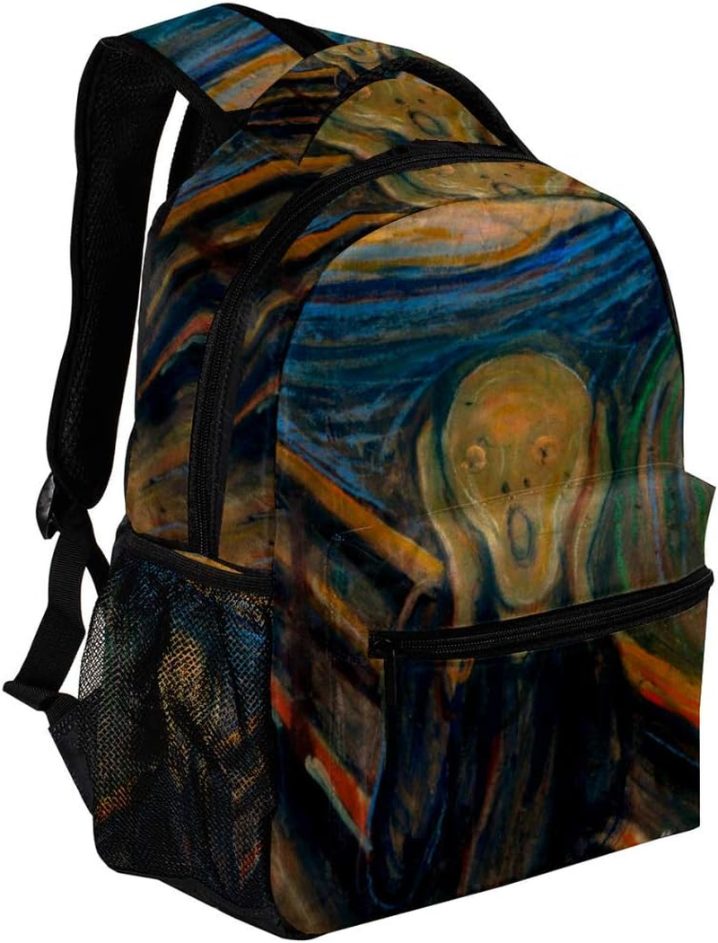 The Scream Backpack Casual Sports Daypack Travel School Bag with Multiple Pockets for Men Women College - Color03 image number 2