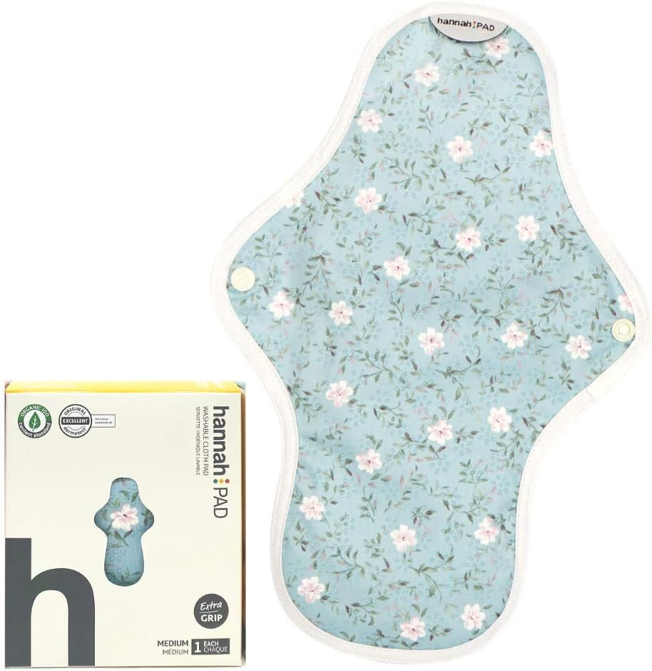 Hannahpad Organic Medium Sanitary Cloth Pad Extra Grip, Medium image number 1