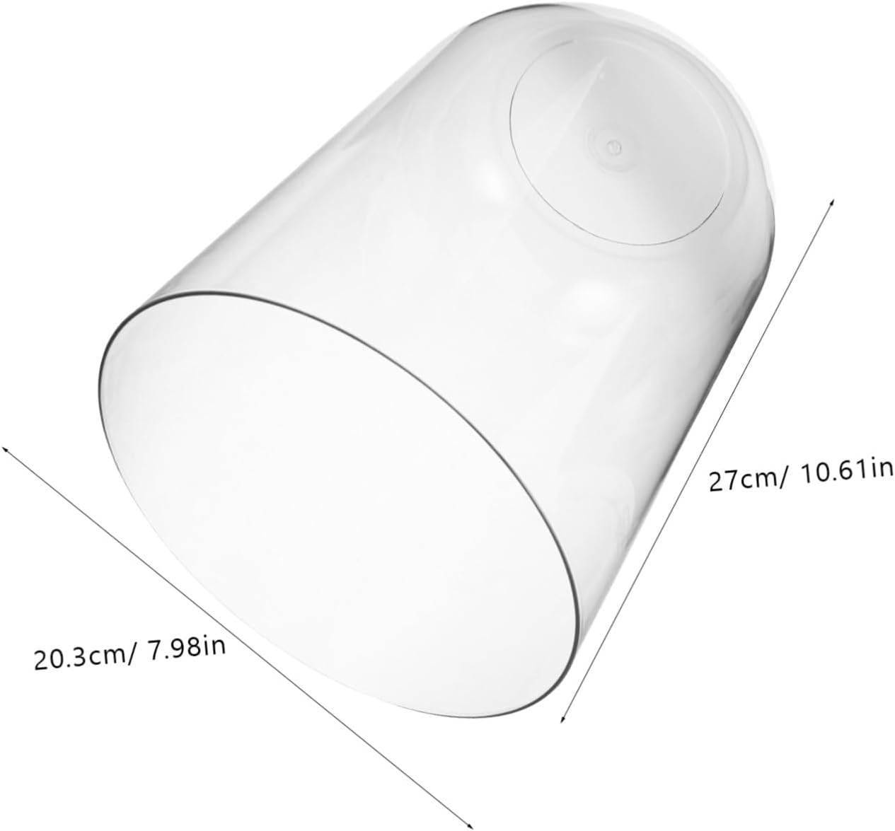 FONDOTIN Minimalist Cylindrical Aquarium Tank Clear Plastic Fish Bowl for Betta Turtles and Aquatic Pets Compact Portable Starter Kit with Decorative Elements Easy Maintenance Mini Eco image number 2