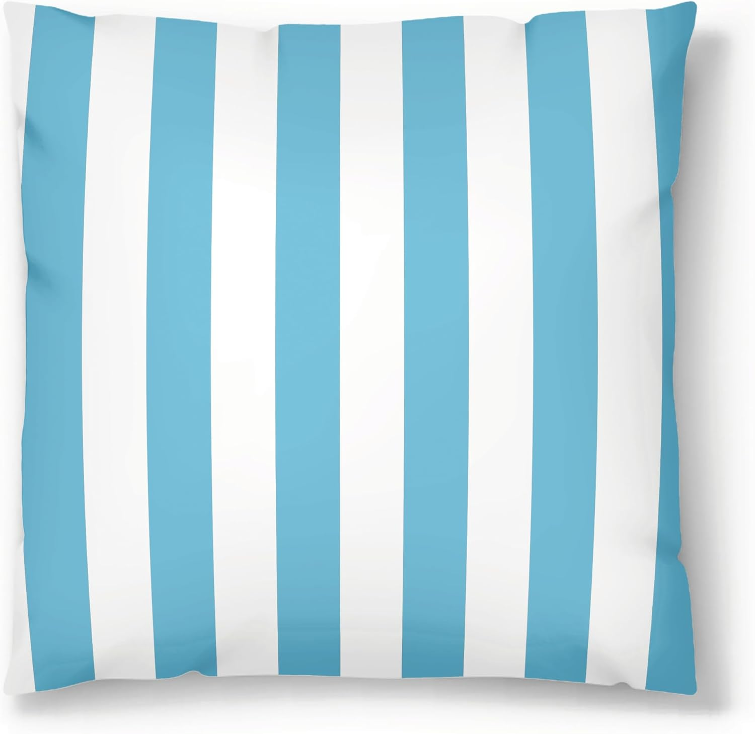 Outdoor Cushion Covers with Vertical Stripes Design (50X50 Cm, Turquoise)- Perfect for Outdoor Furniture, Couches, Throw Pillows - Durable and Stylish Pillow Cases