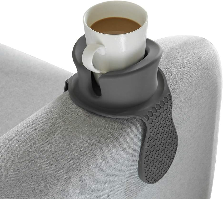 Sofa Cup Holder - Watruer the Ultimate Anti-Spill Holder Silicone Drink Holder for Your Sofa or Couch - Brown