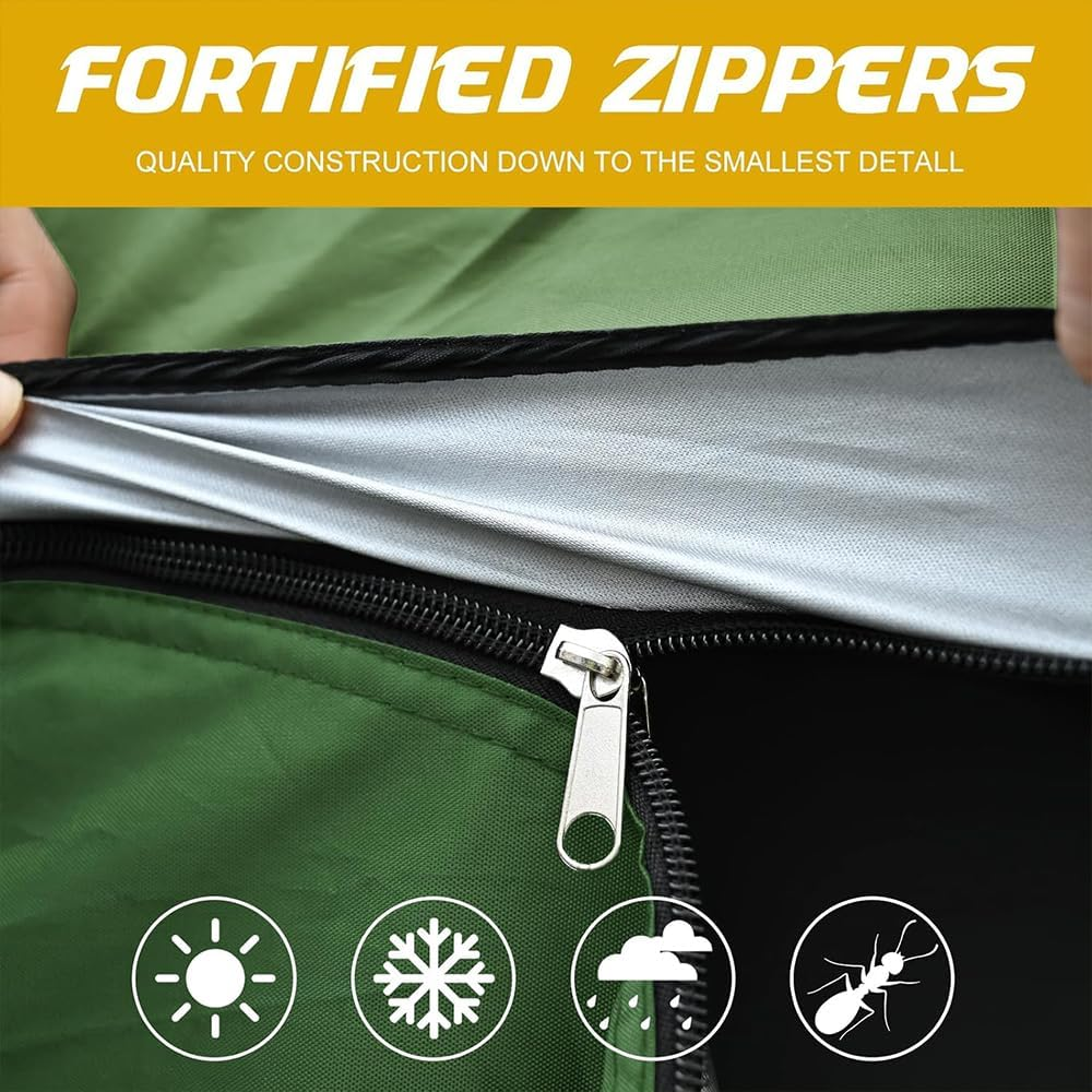 ABDULWEN Bike Storage Tent Portable - Motorcycle Organizer Shelter, Outdoor Storage Cover for Bicycle Lawn Mower Garden Tools, Large Bike Storage Tent for 4 Bikes Waterproof High-Capacity image number 5