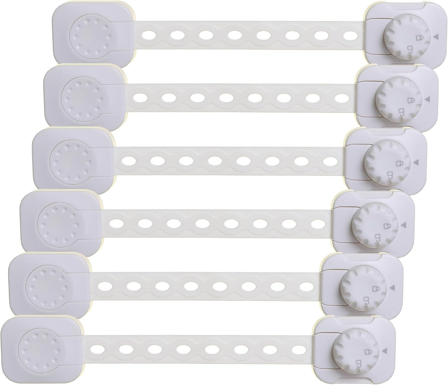 Dreambaby Twist 'N Lock Multipurpose Latch - Child Safety Locks - Grey - 6 Pack - Model L1445